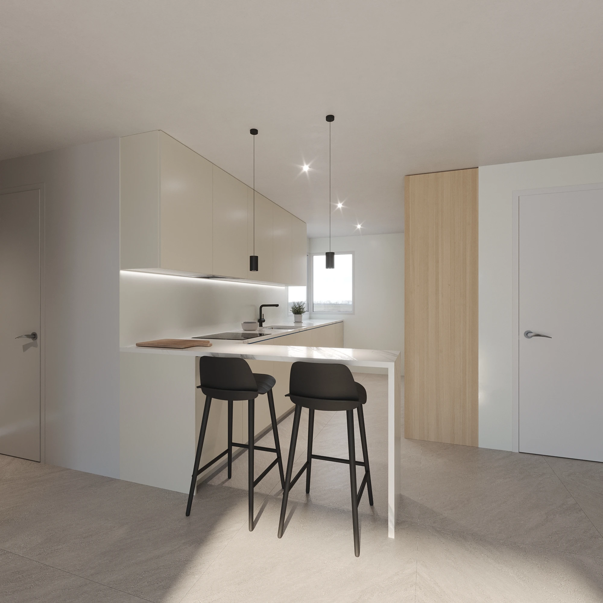 Render cocina 2 proyecto Grau Valencia