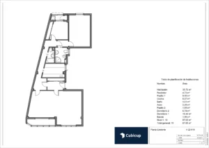 Plano distribución existente proyecto Soho Malaga
