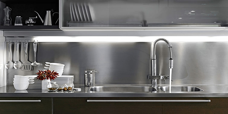 cocina de acero inoxidable