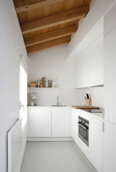 distribucion cocina alargada y estrecha