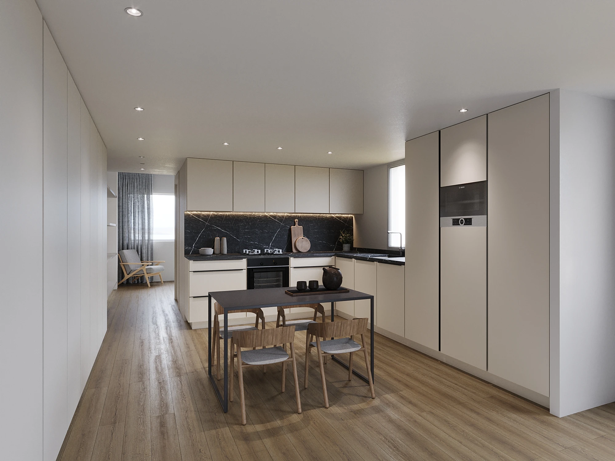 Render cocina 1 proyecto Extramurs Valencia