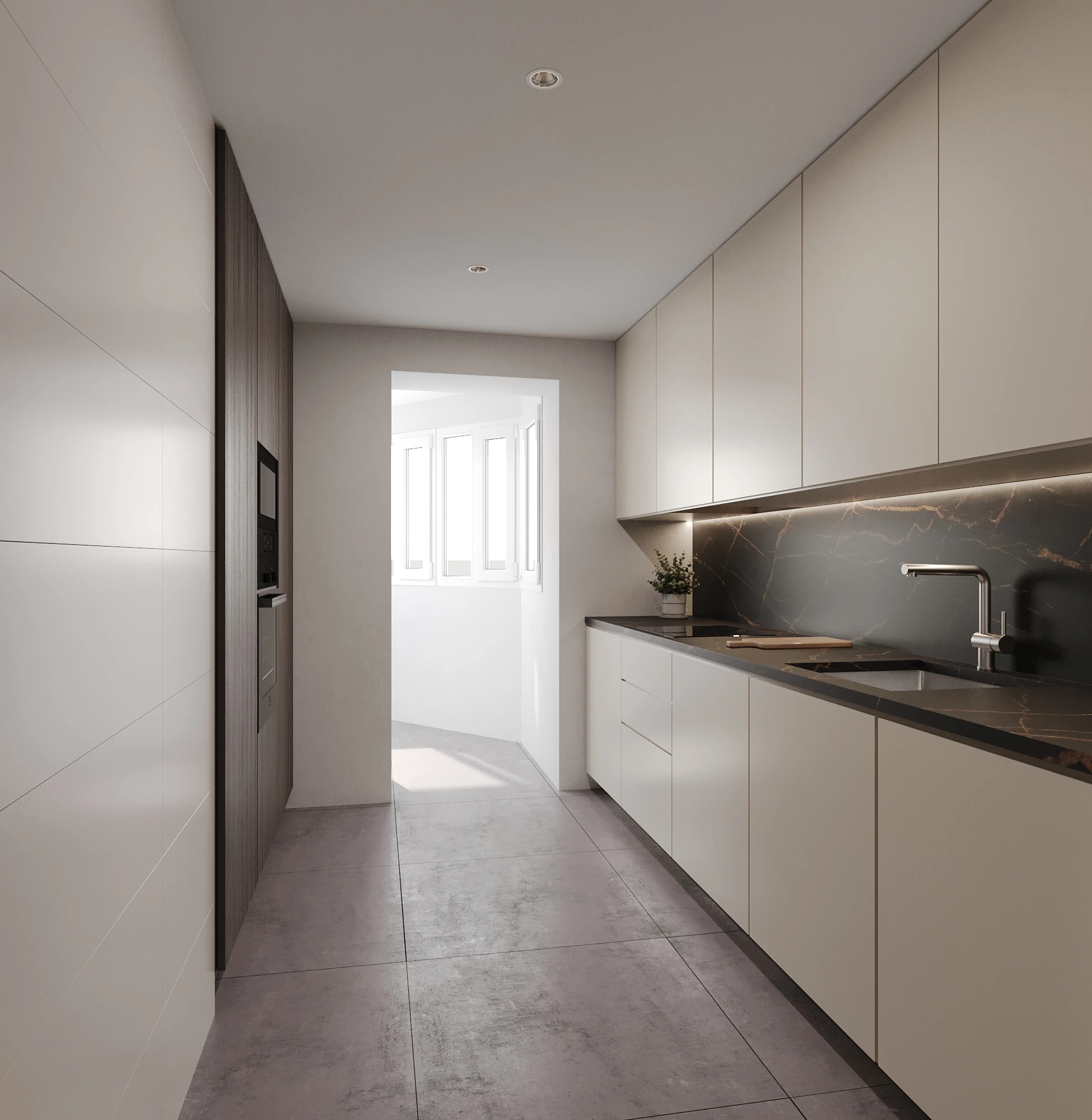 Render Cocina proyecto Gaztambide Madrid