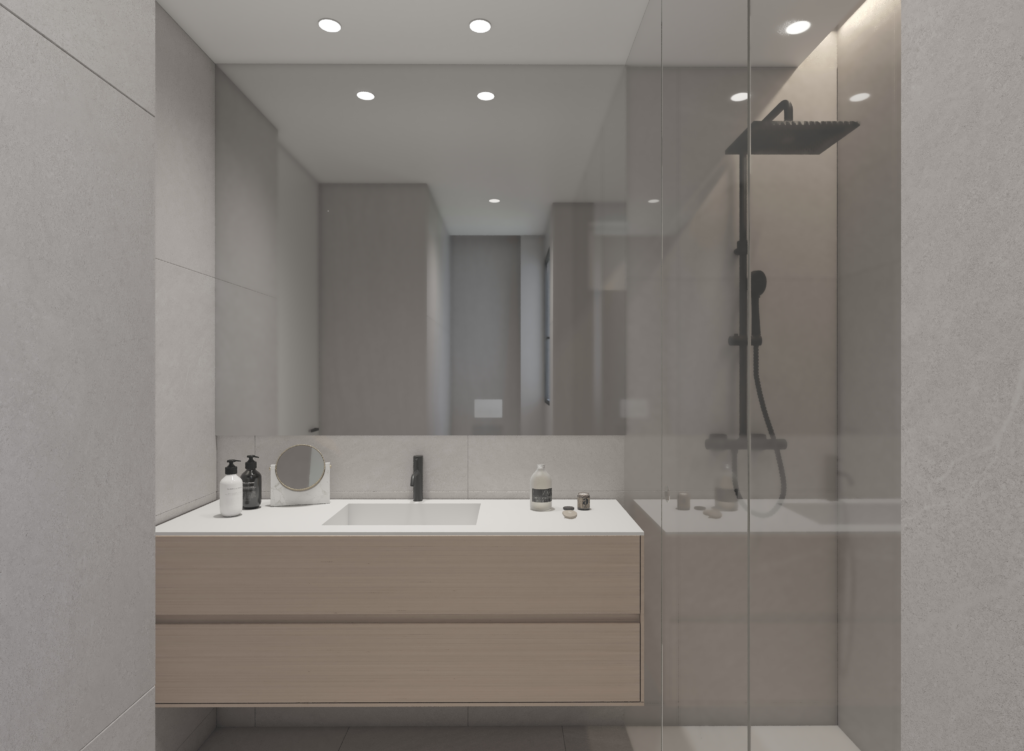 render baño proyecto GV32