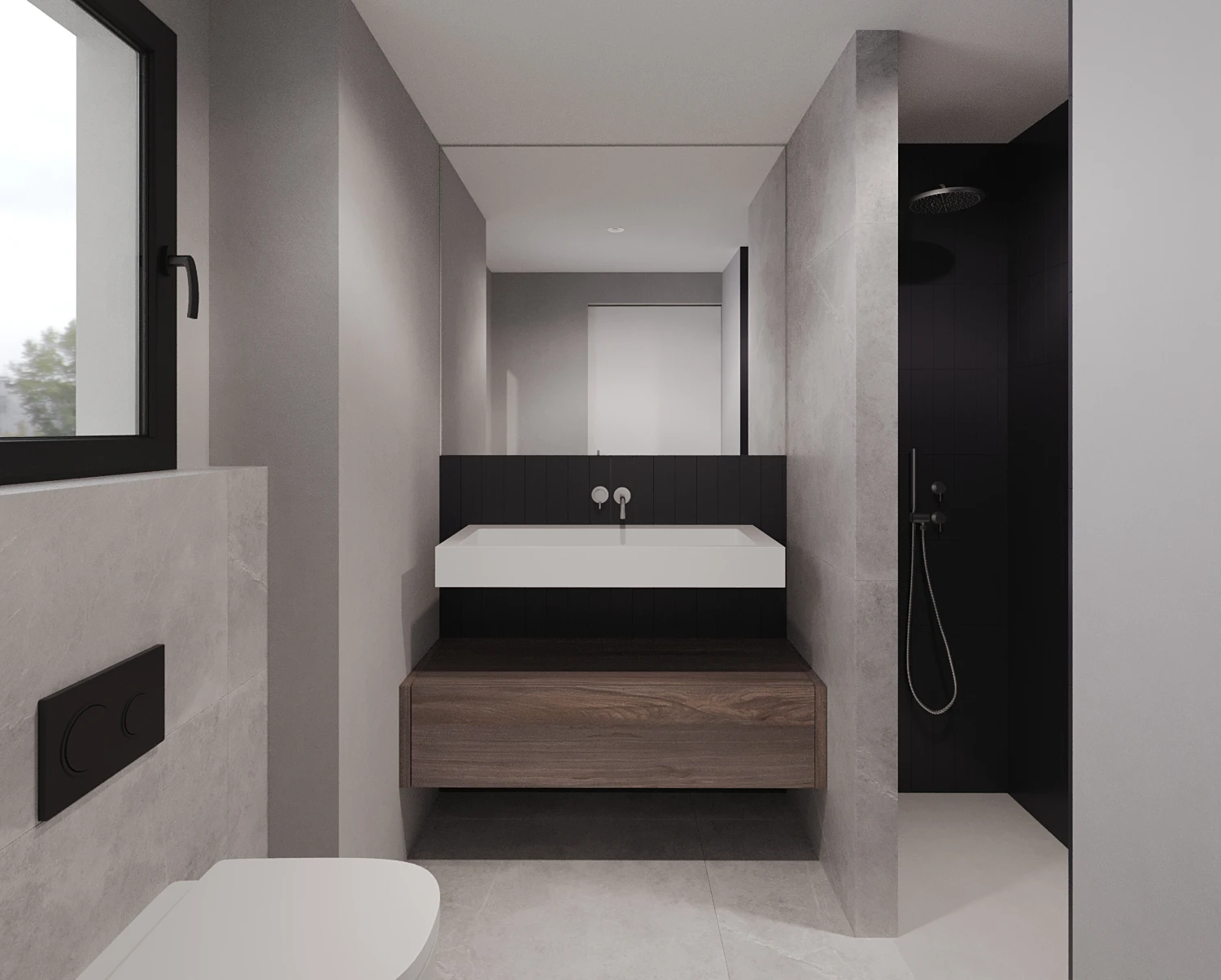 render baño proyecto Soho Malaga