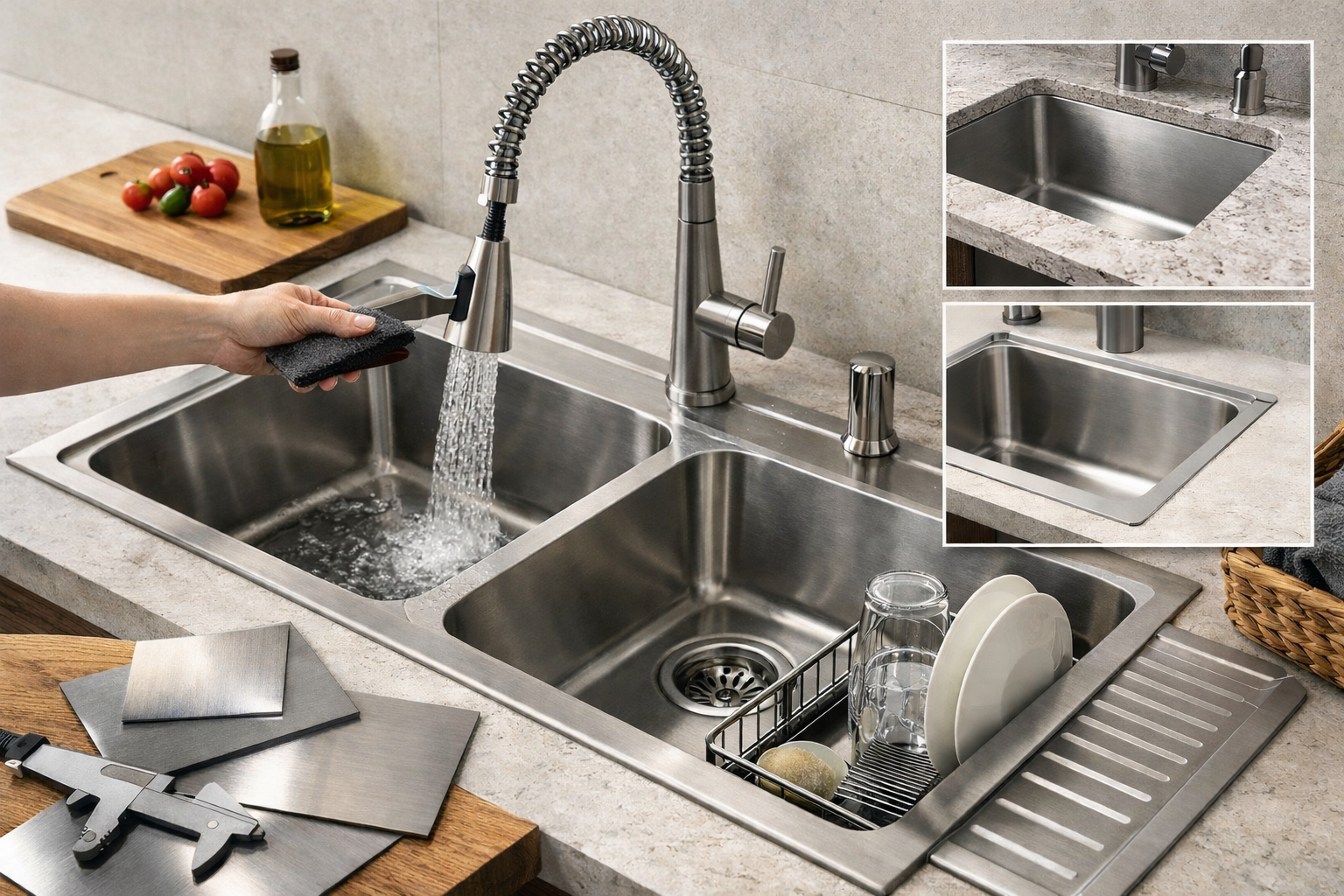 fregadero acero inoxidable